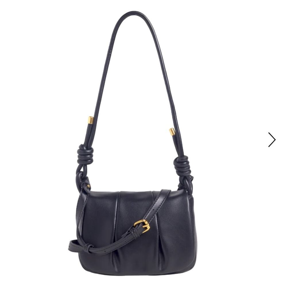 Rachel Zoe Black Jacquline Vegan Leather Crossbody Bag, Brand New, MSRP $98